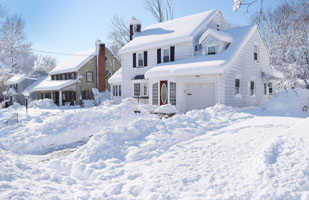 House in snow